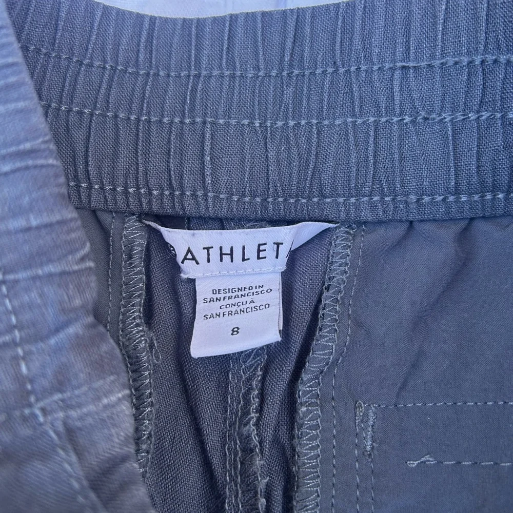 Athleta Voyager 100% Linen Pants 586941 Women's Blue Size 8